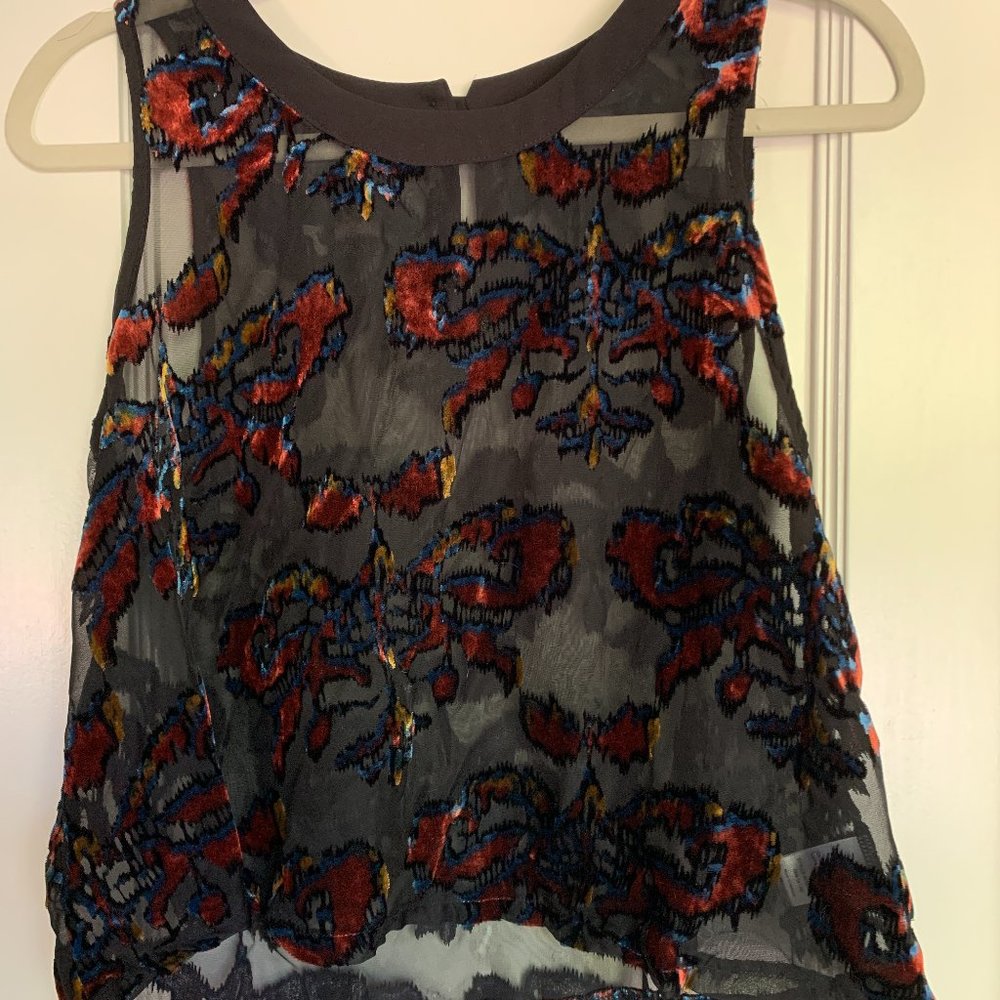 ASTR the Label Sheer Black Tank